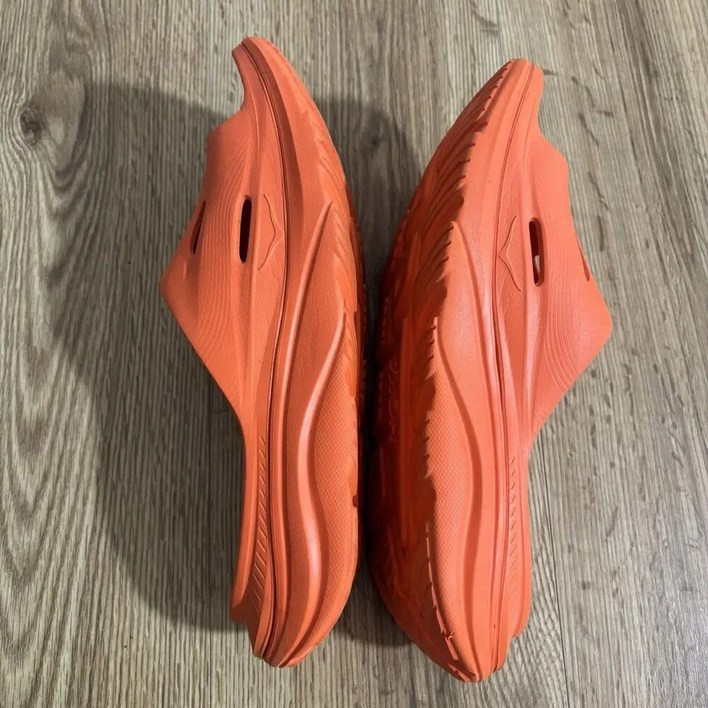 Hoka Ora Recovery 3 Slide Men’s Sz 11 Orange Neon Flame Sandal Athletic